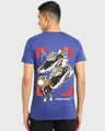 Shop Men's Blue Sneaker Head Graphic Printed T-shirt-Design