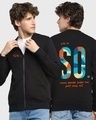 Shop Men's Black So Typography Zipper Sweatshirt-Front