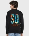 Shop Men's Black So Typography Zipper Sweatshirt-Design