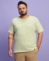 Shop Men's Green Plus Size T-shirt-Front