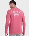 Shop Men's Pink I Need My Space Graphic Printed T-shirt-Design