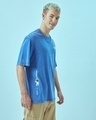 Shop Men's Blue Spaceman Graphic Printed Oversized T-shirt-Design