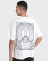 Shop Men's White Spiral Mickey Graphic Printed Oversized T-shirt-Design