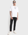 Shop Men's White Spiral Mickey Graphic Printed Oversized T-shirt