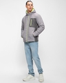 Shop Men's Lime & Grey Oversized Reversible Puffer Jacket-Full