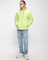Shop Men's Lime & Grey Oversized Reversible Puffer Jacket