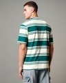 Shop Men's White & Green Striped Oversized T-shirt-Design