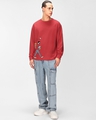 Shop Men's Red The Traveller Graphic Printed Oversized T-shirt-Design