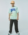 Shop Men's Green Think Evil Graphic Printed Oversized T-shirt