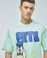 Shop Men's Green Think Evil Graphic Printed Oversized T-shirt
