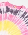 Shop Men's Yellow & Pink Tie & Dye Oversized T-shirt