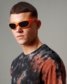 Shop Men's Black & Orange Tie & Dye Oversized T-shirt