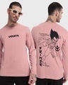 Shop Men's Pink Vegeta Saiyan Graphic Printed T-shirt-Front