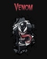 Shop Men's Black Venom Street Graphic Printed Hoodie