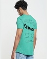 Shop Men's Green Karma Circles Typography Apple Cut T-shirt-Design