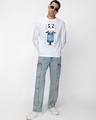 Shop Men's White Vroom Panda Graphic Printed Oversized T-shirt-Design