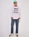Shop Men's White Mood Panda Graphic Printed Apple Cut T-shirt-Design