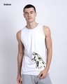 Shop Men's White Beast Mode Graphic Printed Vest-Design