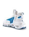 Shop Men's White & Blue Spring Edge Alpha 1 Color Block High-Top Sneakers-Design