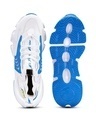Shop Men's White & Blue Spring Edge Alpha 1 Color Block High-Top Sneakers