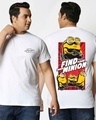 Shop Men's White Find Your Minion Graphic Printed Plus Size T-shirt-Front