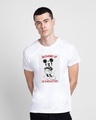 Shop Men's White Growing Up Is Overrated (DL) Graphic Printed T-shirt-Front
