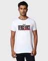 Shop Men's White Vengeance Typography T-shirt-Front