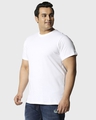Shop Pack of 2 Men's White Plus Size T-shirt-Design