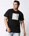 Shop Men's Black Eat Diet (TJL) Graphic Printed Plus Size T-shirt-Front
