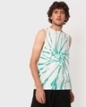 Shop Men's White & Green Tie & Dye Vest-Design