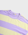 Shop Men's Purple & Yellow Striped Oversized T-shirt