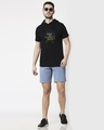 Shop Men's Black Mentally Travelling Graphic Printed Hoodie T-shirt-Design