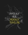 Shop Men's Black Mentally Travelling Graphic Printed Hoodie T-shirt-Full