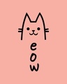 Shop Meow 2.0 Half Sleeve Printed T-Shirt Misty Pink