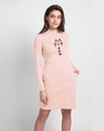 Shop Meow 2.0 High Neck Pocket Dress Baby Pink-Front