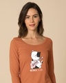 Shop Meowsic Scoop Neck Full Sleeve T-Shirt-Front