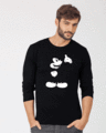 Shop Merged Mickey Glow In Dark Full Sleeve T-Shirt (DL) -Front
