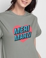 Shop Meri Marzi Boyfriend T-Shirt Meteor Grey-Front