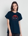 Shop Mesh Deadpool Boyfriend T-Shirt (DPL)-Front