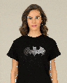 Shop Metallic Batman Glow In Dark Boyfriend T-Shirt (BML) -Front