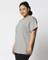 Shop Women's Meteor Grey Plus Size Boyfriend T-shirt-Design