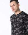 Shop Meteor Grey Camouflage Full Sleeve T-Shirt