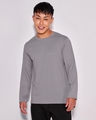 Shop Meteor Grey Full Sleeve T-Shirt-Front