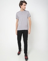 Shop Men's Grey Henley T-shirt-Full