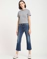 Shop Women's Meteor Grey Slim Fit Snug Blouse-Full
