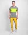 Shop Meteor Grey & Neon Green 90's Vibe Cargo Pocket T-Shirt-Full