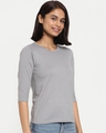 Shop Meteor Grey Round Neck 3/4th Sleeve T-Shirt-Design