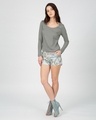 Shop Meteor Grey Scoop Neck Full Sleeve T-Shirt-Full