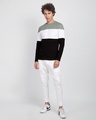 Shop Meteor Grey White & Black 90's Vibe Panel T-Shirt-Full