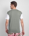 Shop Meteor Grey-White & Galaxy Blue 90's Vibe Panel T-Shirt-Design